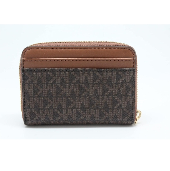 Michael Kors Jet Set Travel Medium Zip Around Card Case Wallet, Brown - Picture 2 of 4